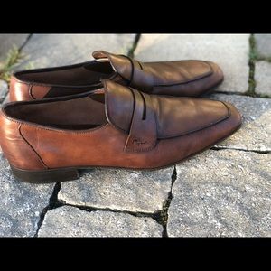 SALVATORE FERRAEGAMO “BWN CALF PENNY LOAFERS” 👞 SZ- 10D
